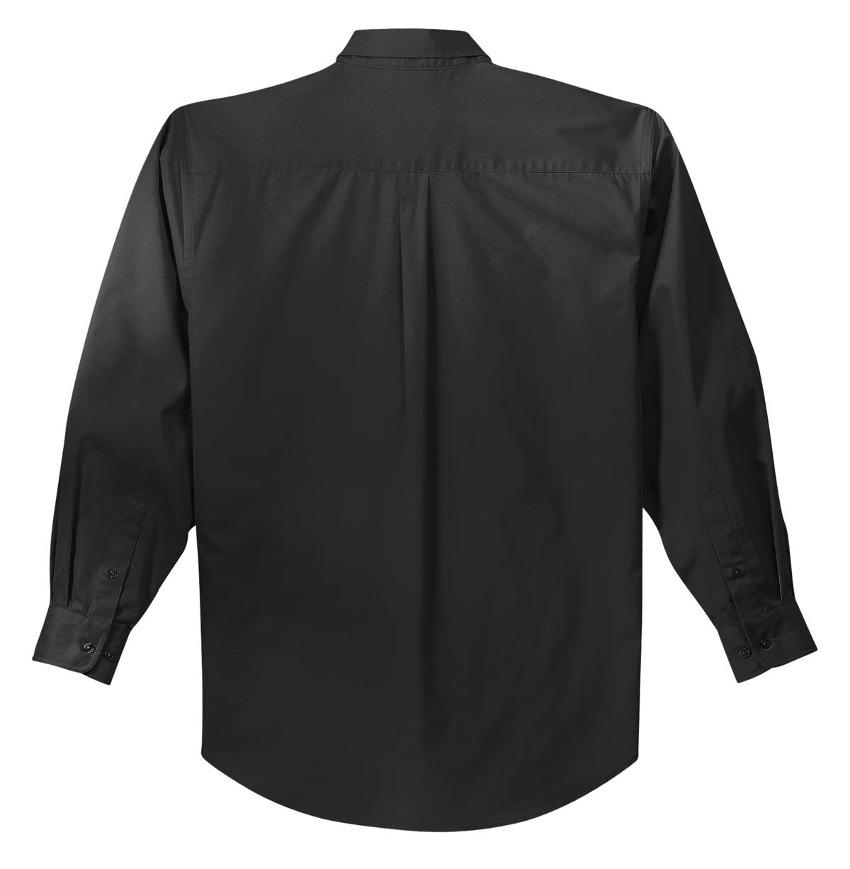 Port Authority Extended Size Long Sleeve Easy Care Shirt S608ES Black/ Light Stone
