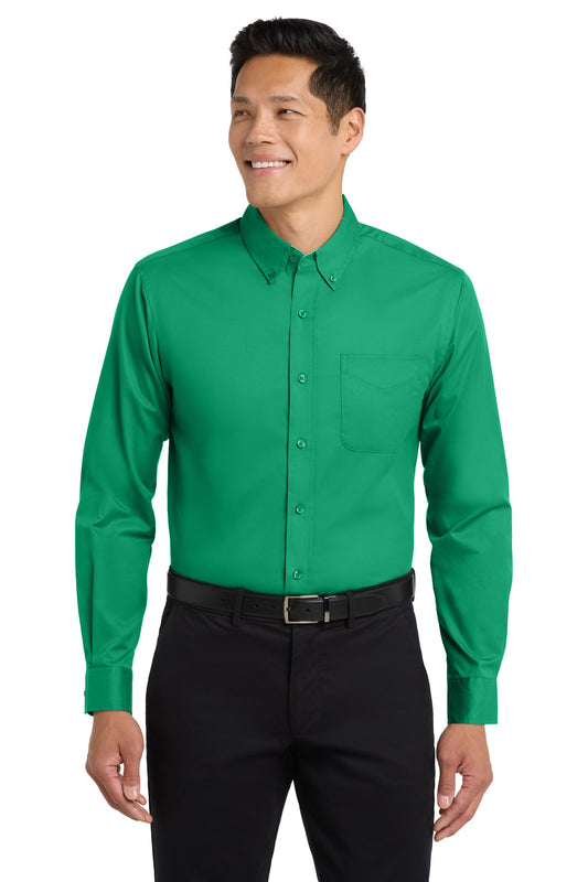 Port Authority Long Sleeve Easy Care Shirt S608 Court Green