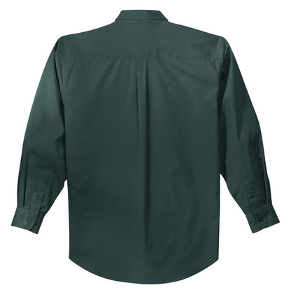 Port Authority Tall Long Sleeve Easy Care Shirt.  TLS608 Dark Green/ Navy Tall