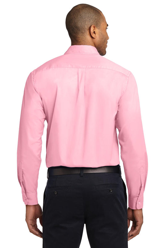 Port Authority Long Sleeve Easy Care Shirt S608 Light Pink