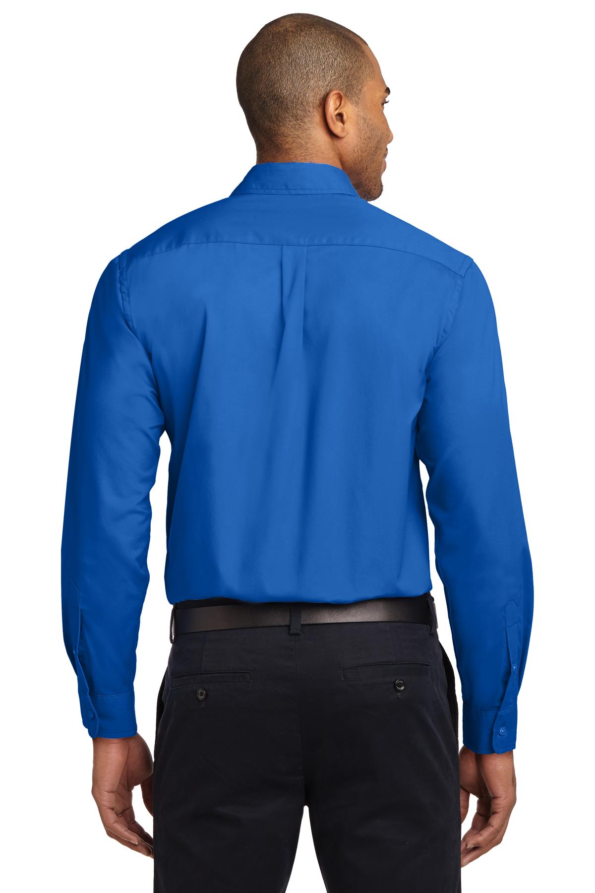 Port Authority Long Sleeve Easy Care Shirt S608 Strong Blue