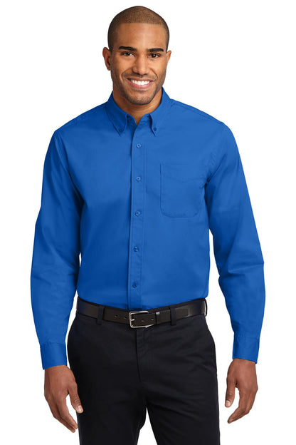 Port Authority Long Sleeve Easy Care Shirt S608 Strong Blue