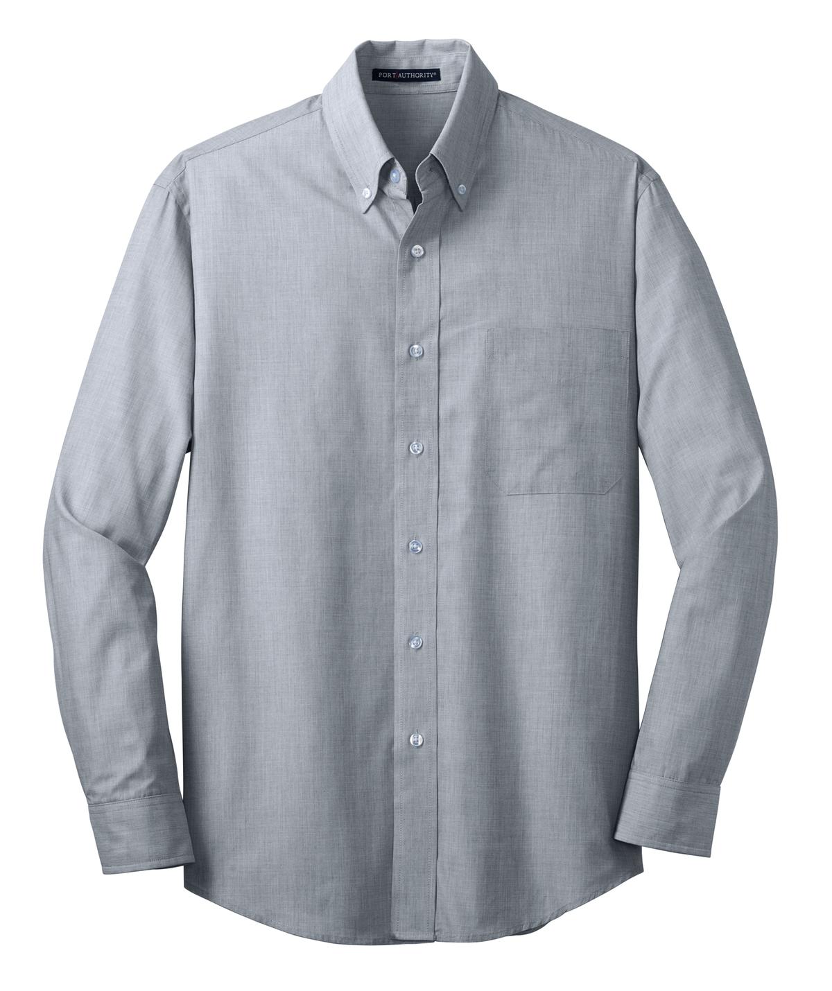 Port Authority Crosshatch Easy Care Shirt. S640 Navy Frost