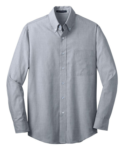 Port Authority Crosshatch Easy Care Shirt. S640 Navy Frost