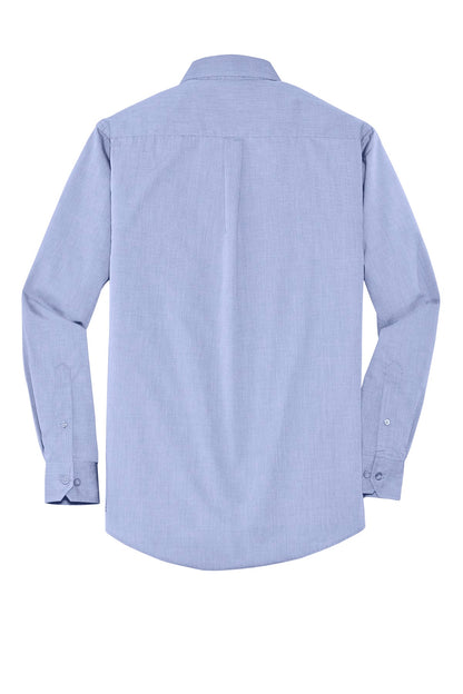Port Authority Crosshatch Easy Care Shirt. S640 Chambray Blue