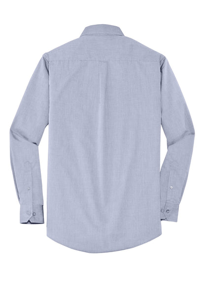 Port Authority Crosshatch Easy Care Shirt. S640 Navy Frost