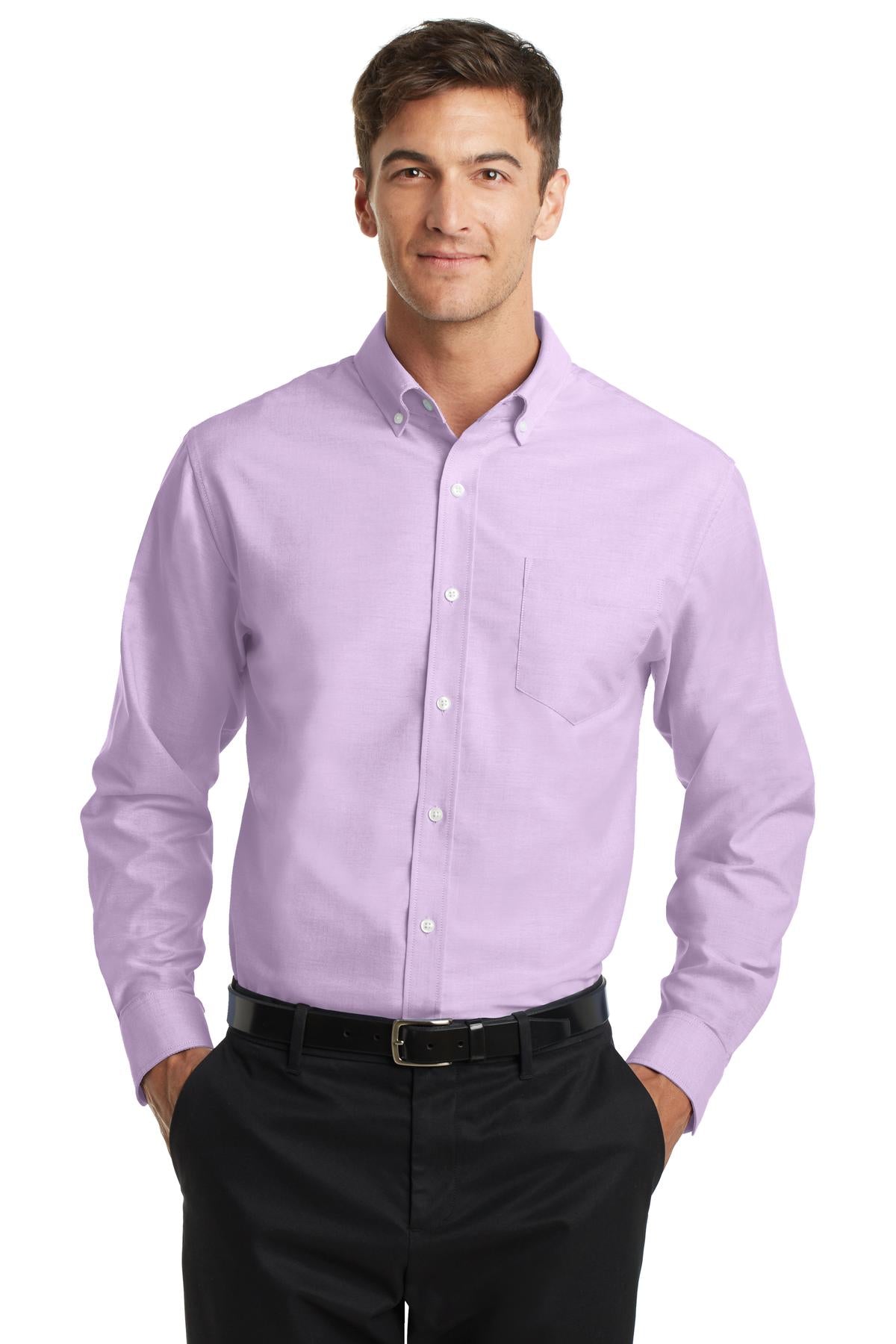 Port Authority SuperPro Oxford Shirt S658 Soft Purple
