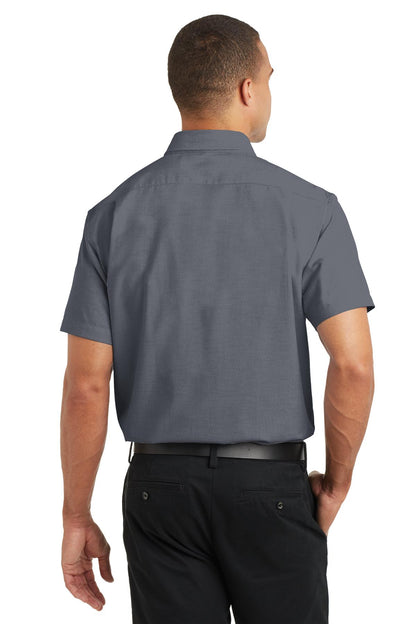 Port Authority Short Sleeve SuperPro Oxford Shirt. S659 Black