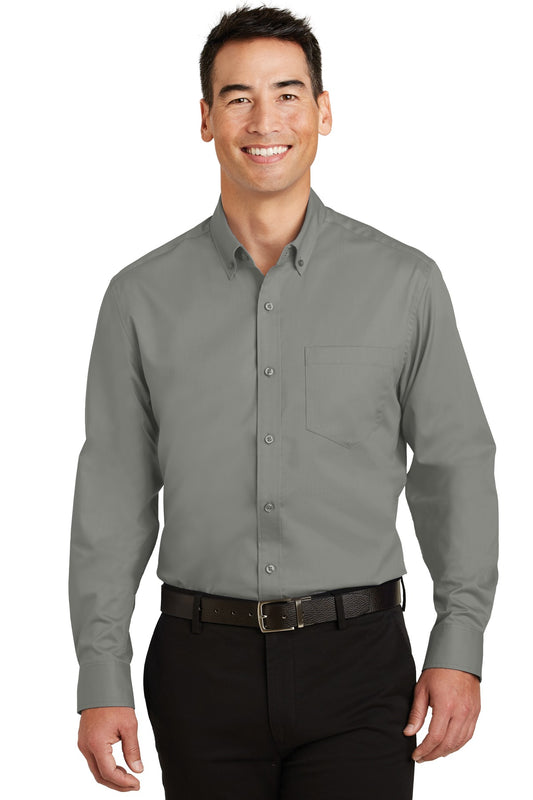 Port Authority SuperPro Twill Shirt. S663 Monument Grey