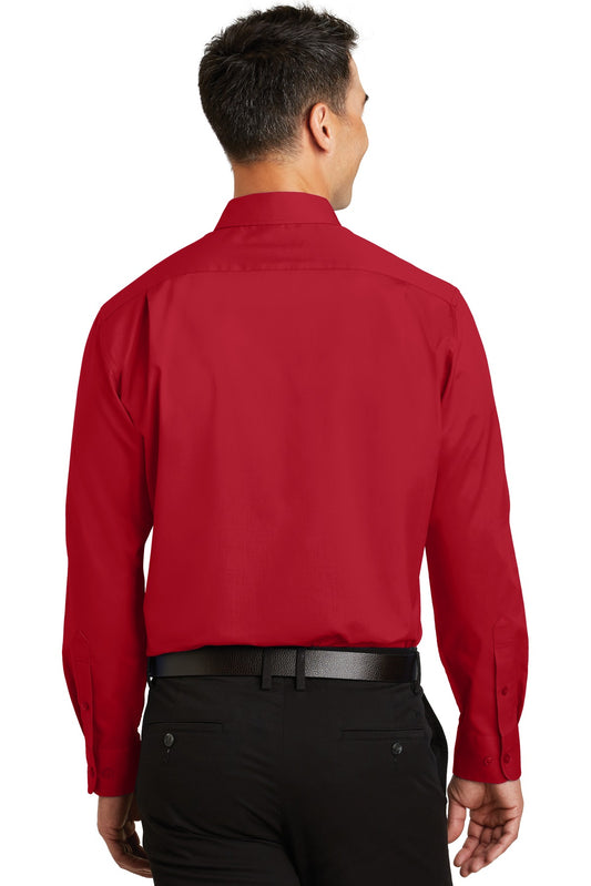 Port Authority SuperPro Twill Shirt. S663 Rich Red