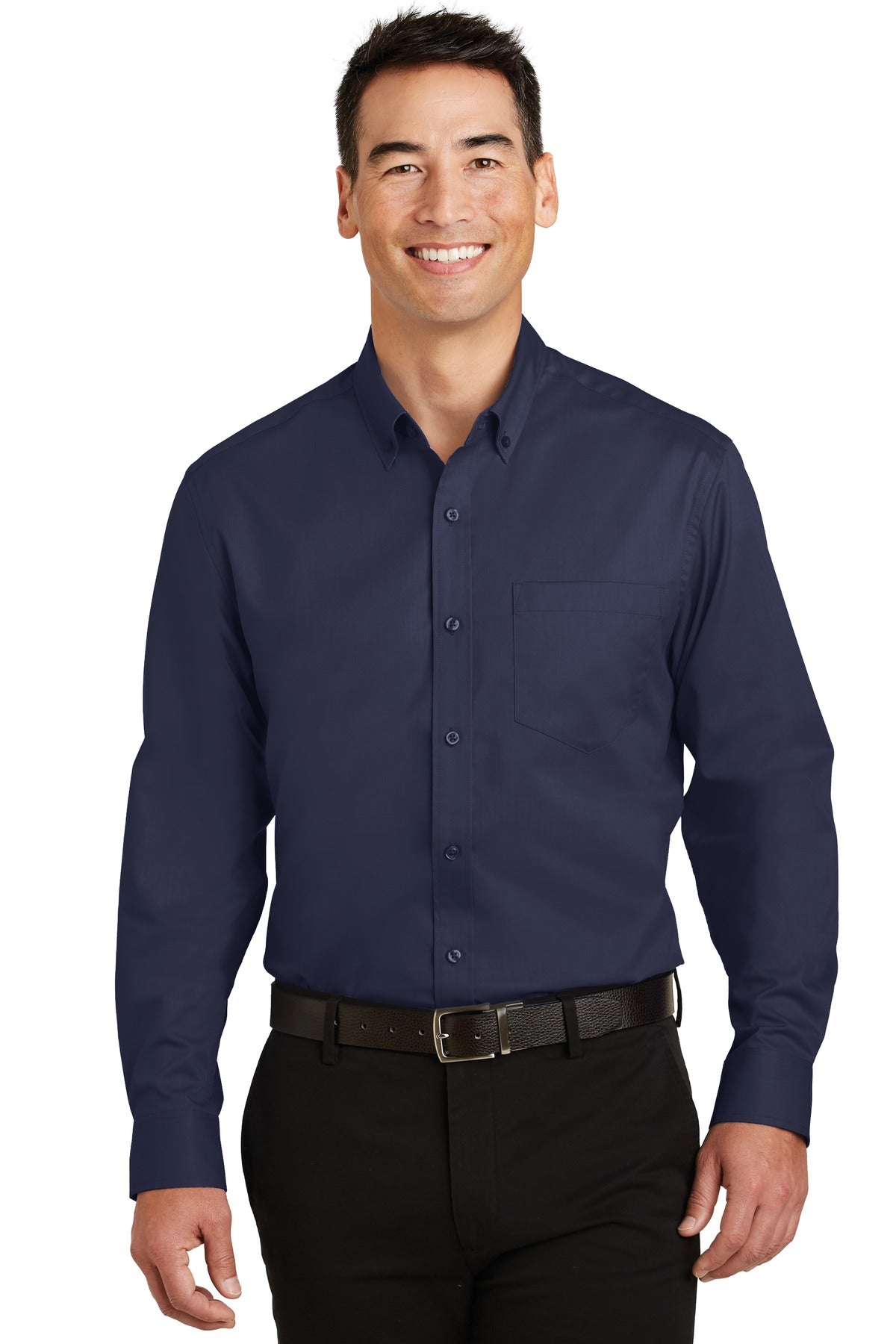 Port Authority SuperPro Twill Shirt. S663 True Navy