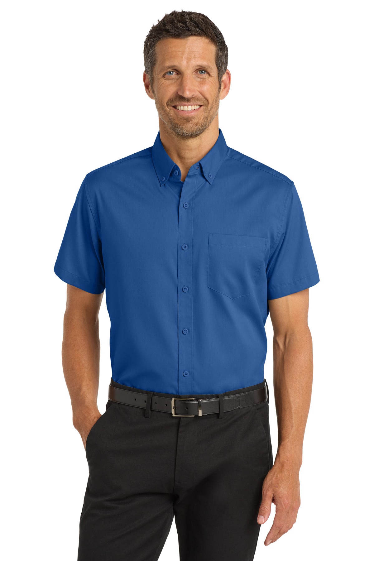 Port Authority Short Sleeve SuperPro Twill Shirt S664 True Blue