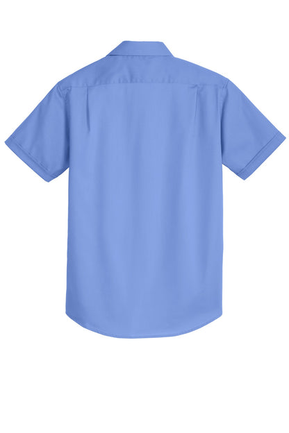 Port Authority Short Sleeve SuperPro Twill Shirt. S664 Ultramarine Blue