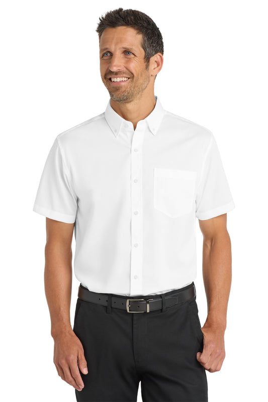 Port Authority Short Sleeve SuperPro Twill Shirt S664 White