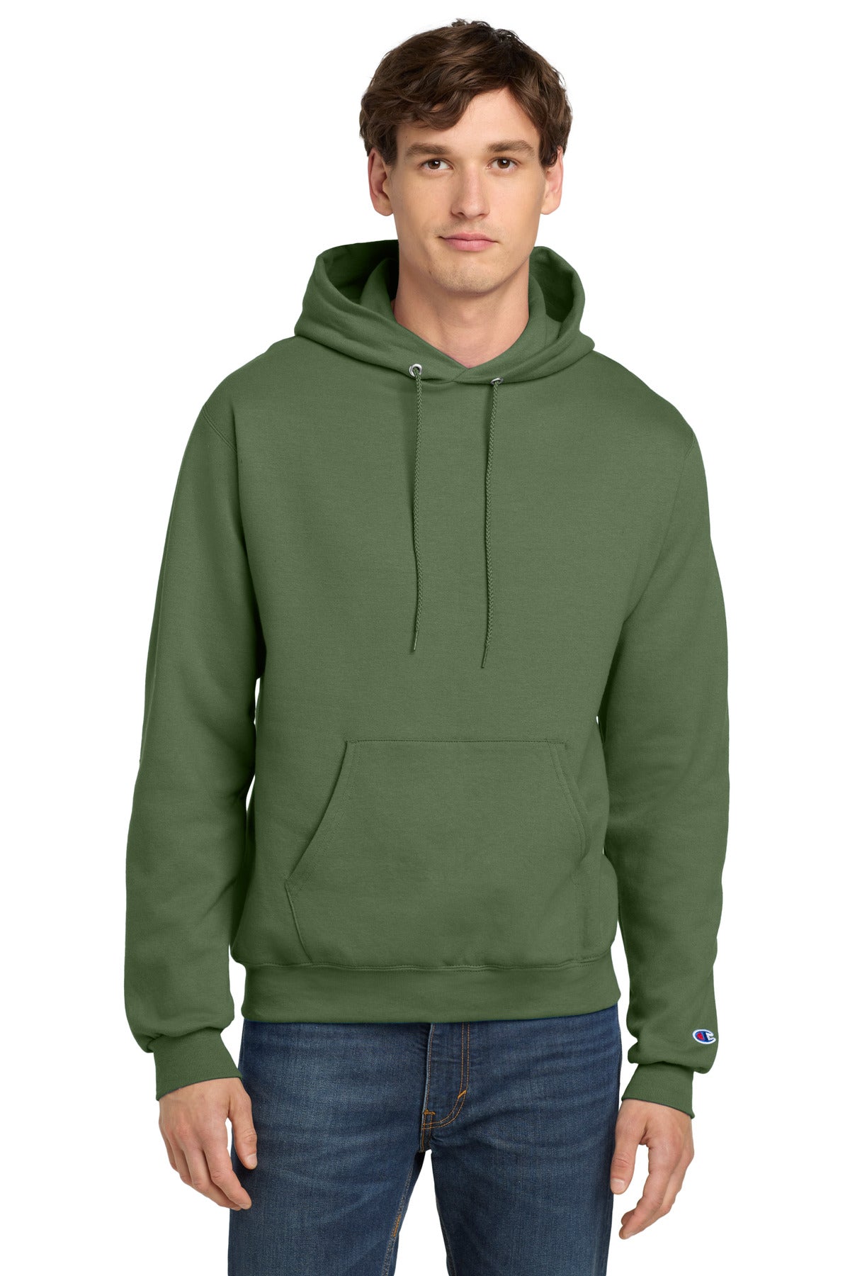 Champion Powerblend Pullover Hoodie. S700 Fresh Olive