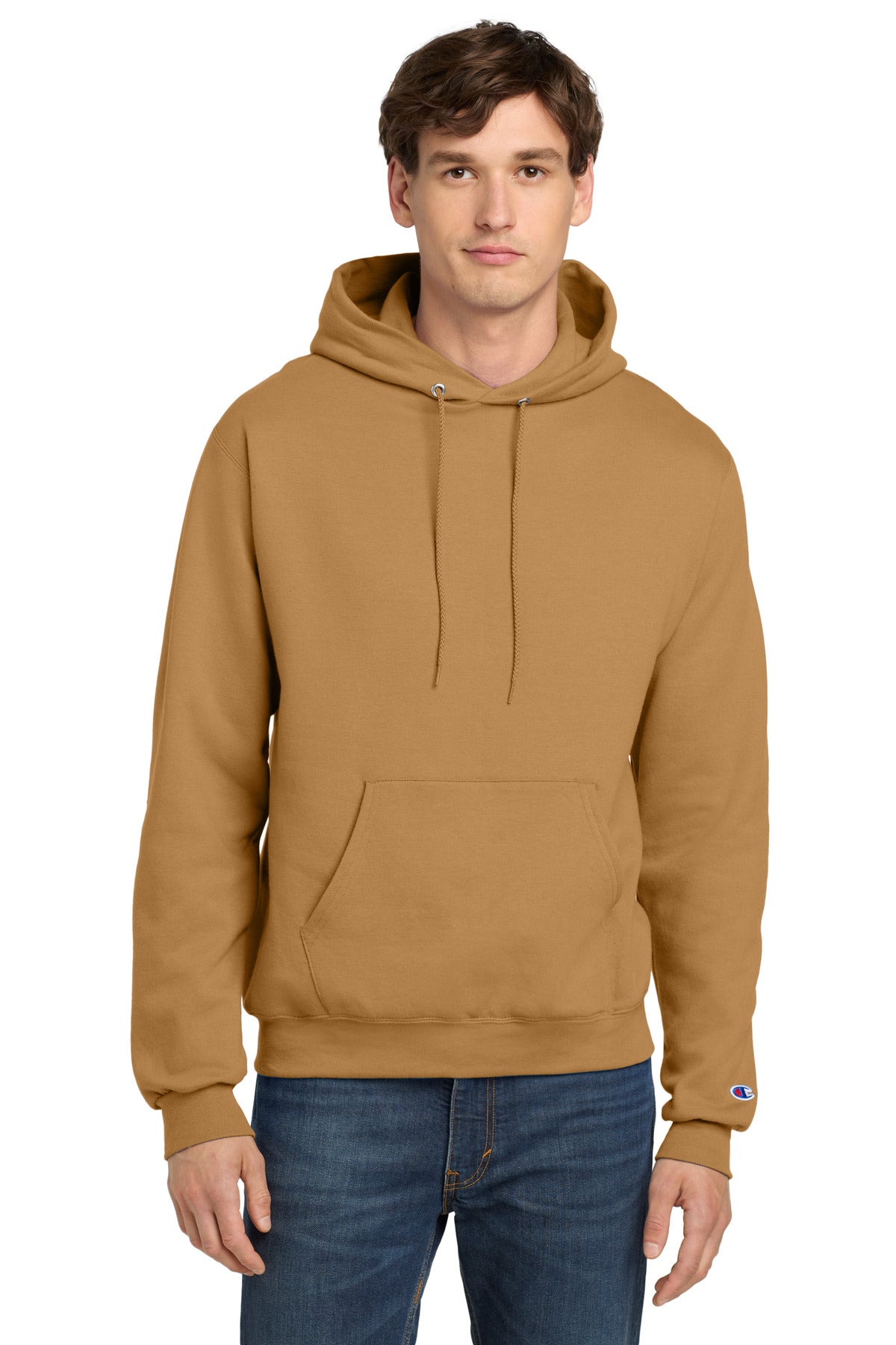Champion Powerblend Pullover Hoodie. S700 Gold Glint