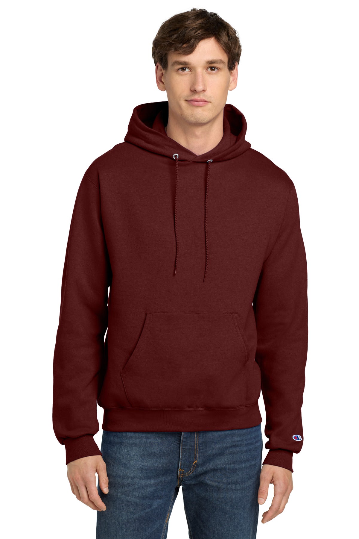 Champion Powerblend Pullover Hoodie S700 Maroon