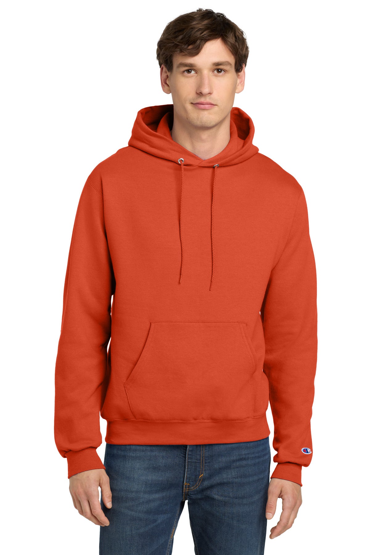 Champion Powerblend Pullover Hoodie. S700 Orange