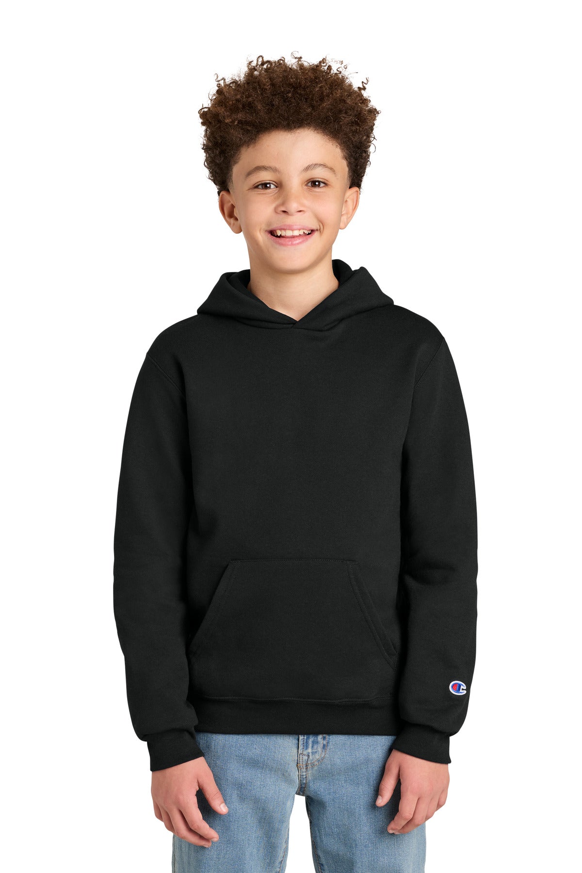 Champion Youth Powerblend Hooded Sweatshirt S790 Black