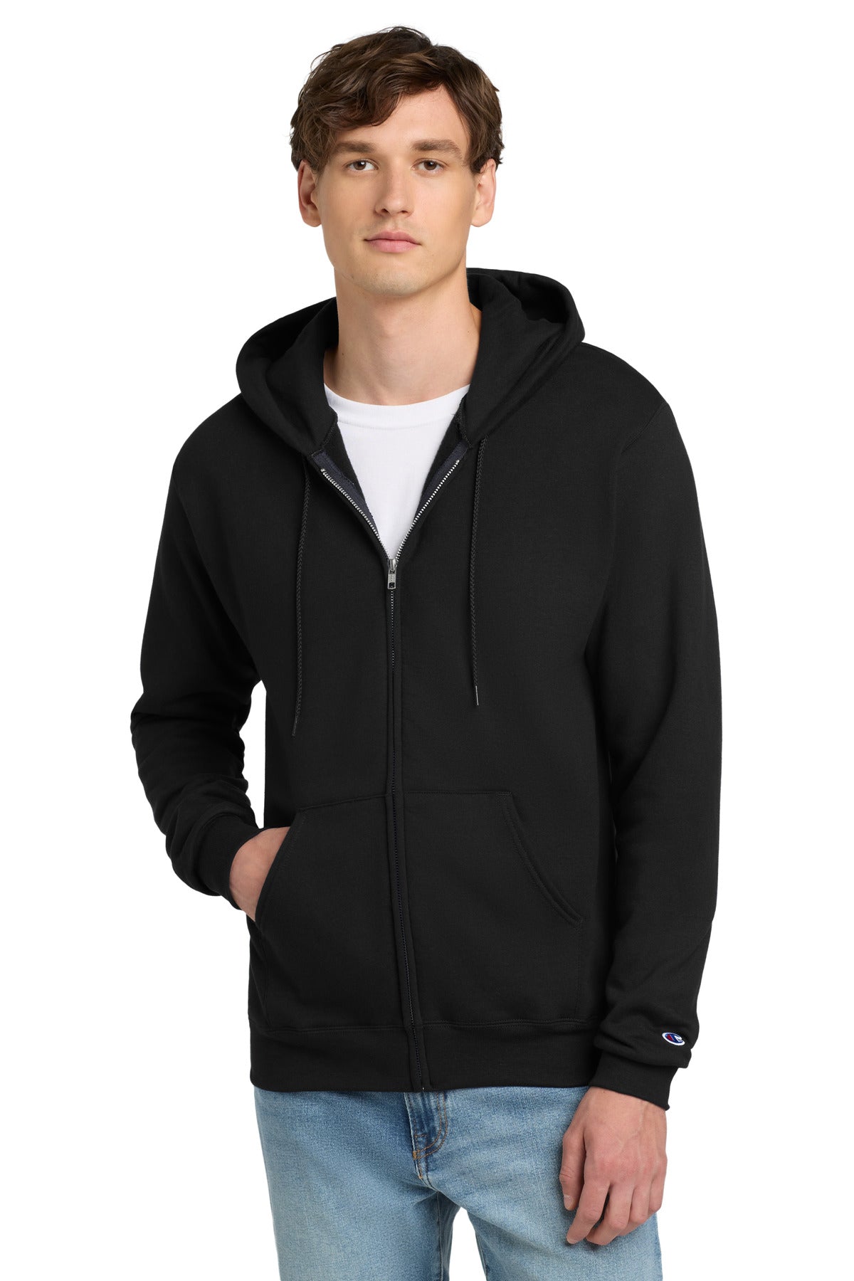 Champion Powerblend Full-Zip Hoodie S800 Black