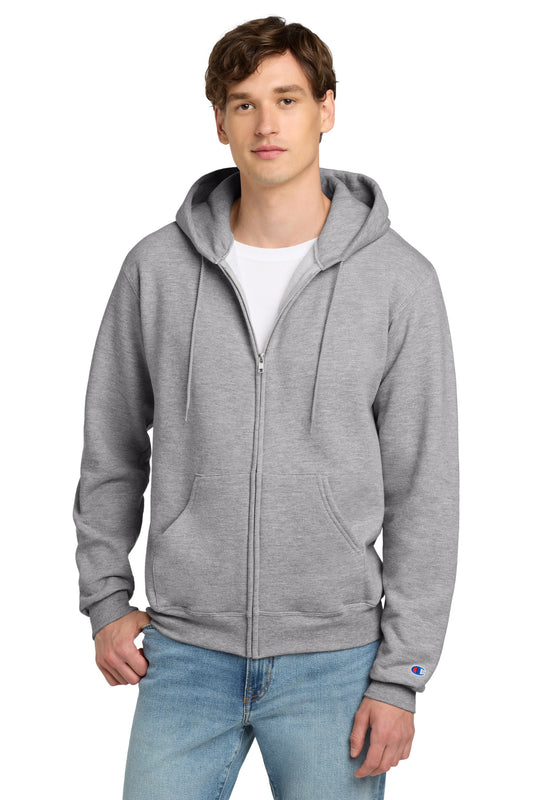 Champion Powerblend Full-Zip Hoodie S800 Light Steel