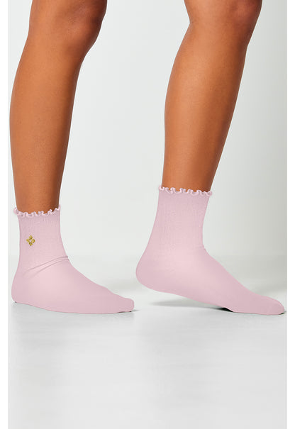 Legwear SASSTER Women's 1-3 Pair oack of Crew Socks Cocoa Pink