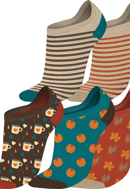 Legwear SECRETSHOW Women's 6-5 Pair Packs of Ankle Socks Fall For All