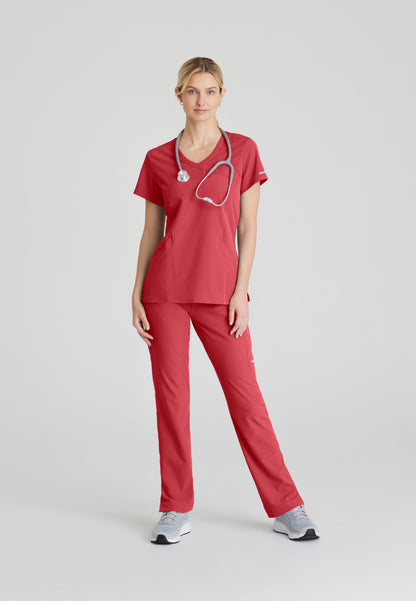 Skechers SK102 Reliance Scrub Top True Red