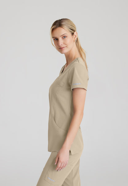 Skechers SK102 Reliance Scrub Top New Khaki