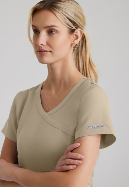 Skechers SK102 Reliance Scrub Top New Khaki