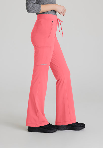 Skechers Slip-Ins Knits SKP656 Glide Knit Flare Scrub Pants Punch Pink