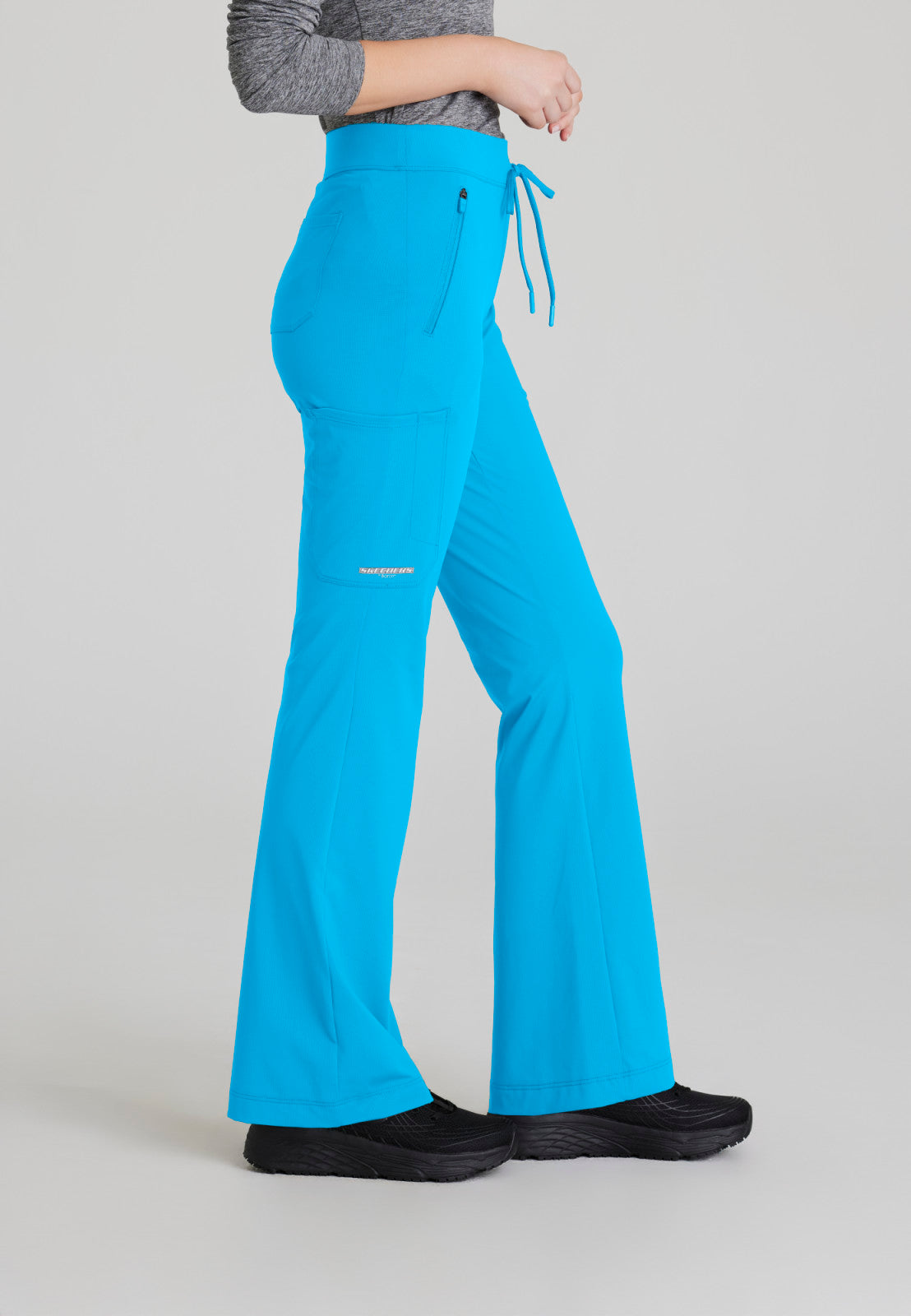 Skechers Slip-Ins Knits SKP656 Glide Knit Flare Scrub Pants Bold Azure