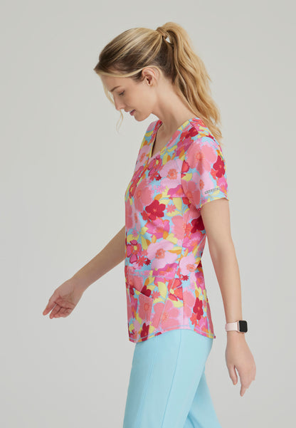 Skechers SKT021 Essence Scrub Top Blissful Blossom