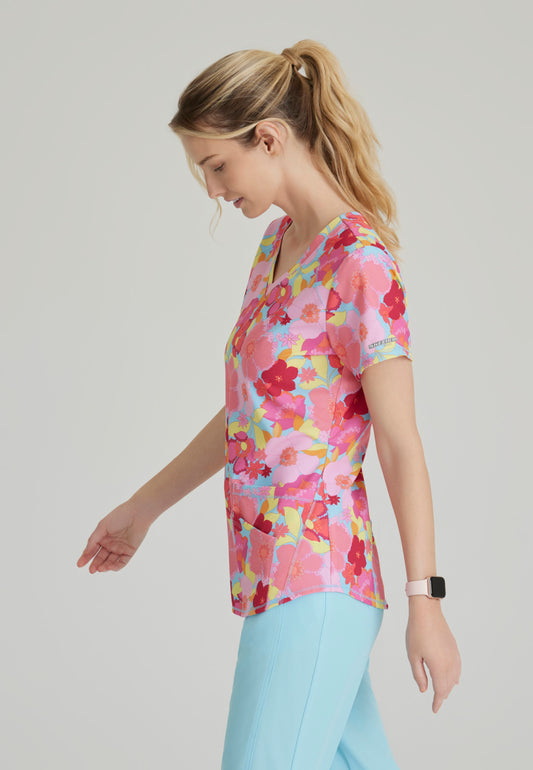 Skechers SKT021 Essence Scrub Top Blissful Blossom