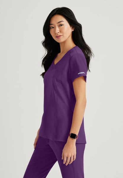 Skechers SKT147 Dignity Scrub Top Eggplant