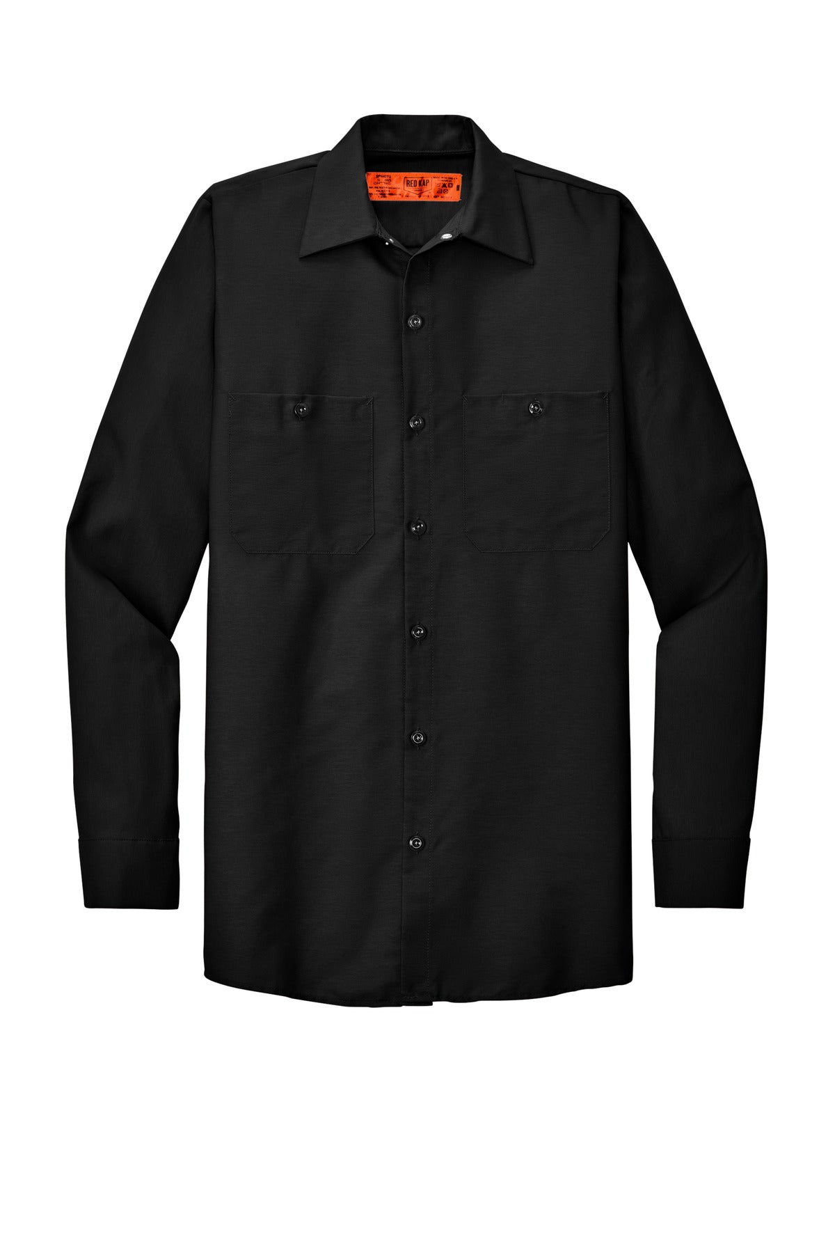 Red Kap Long Size Long Sleeve Industrial Work Shirt SP14LONG Black