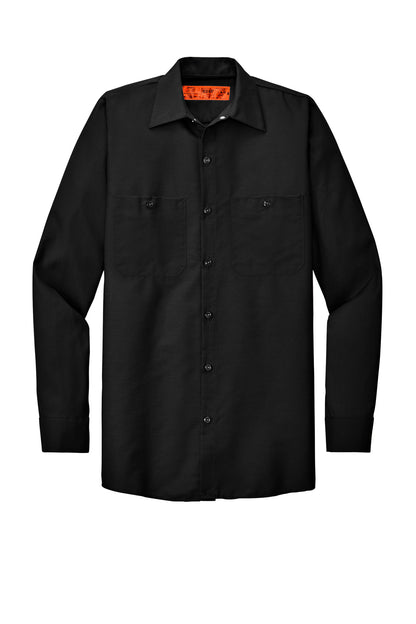 Red Kap Long Size Long Sleeve Industrial Work Shirt SP14LONG Black