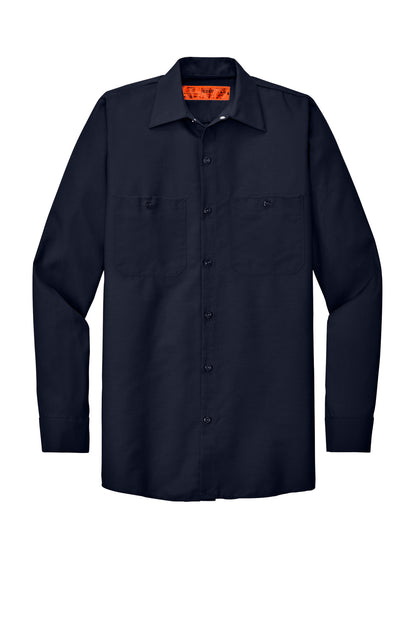 Red Kap Long Size Long Sleeve Industrial Work Shirt SP14LONG Navy