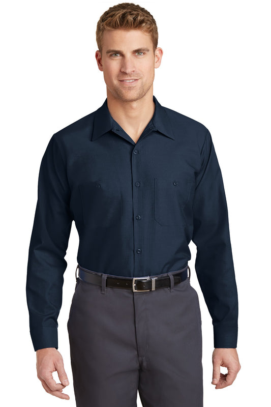 Red Kap Long Size Long Sleeve Industrial Work Shirt SP14LONG Navy