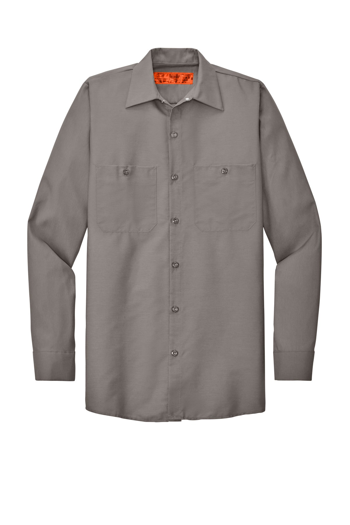 Red Kap Long Sleeve Industrial Work Shirt SP14 Grey