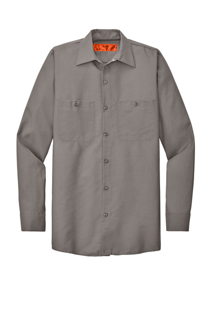 Red Kap Long Sleeve Industrial Work Shirt SP14 Grey