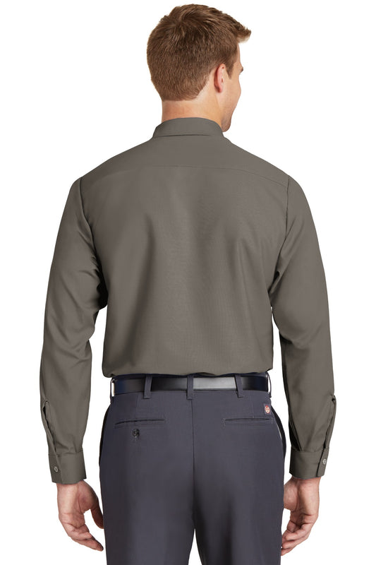 Red Kap Long Sleeve Industrial Work Shirt SP14 Grey