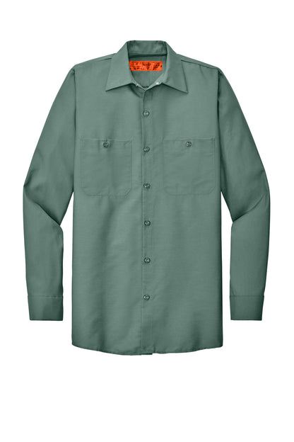 Red Kap Long Sleeve Industrial Work Shirt SP14 Light Green