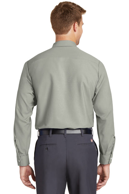 Red Kap Long Sleeve Industrial Work Shirt SP14 Light Grey