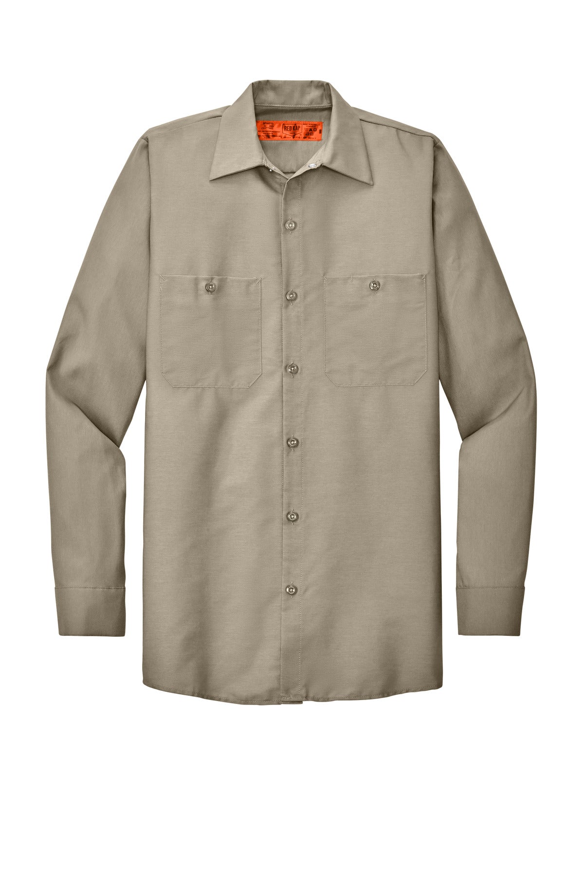 Red Kap Long Sleeve Industrial Work Shirt SP14 Light Tan