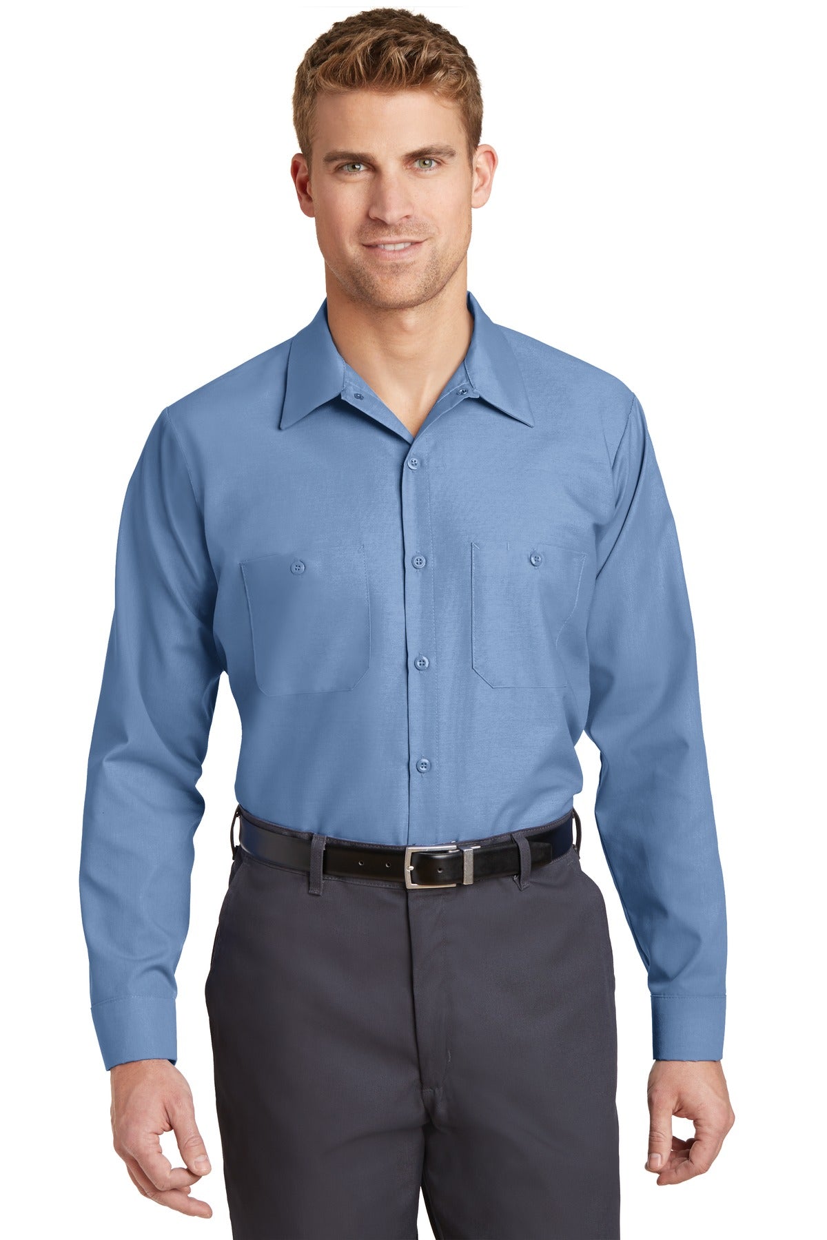 Red Kap Long Sleeve Industrial Work Shirt SP14 Petrol Blue
