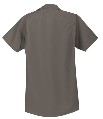 Red Kap Long Size Short Sleeve Industrial Work Shirt SP24LONG Grey