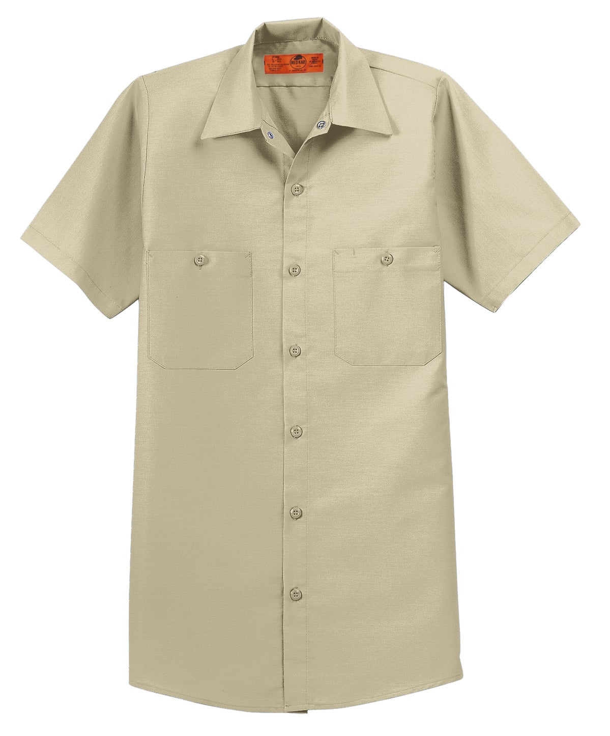 Red Kap Short Sleeve Industrial Work Shirt SP24 Light Tan