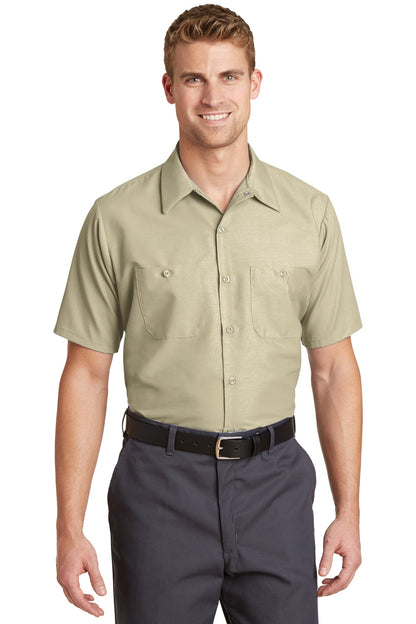 Red Kap Short Sleeve Industrial Work Shirt SP24 Light Tan