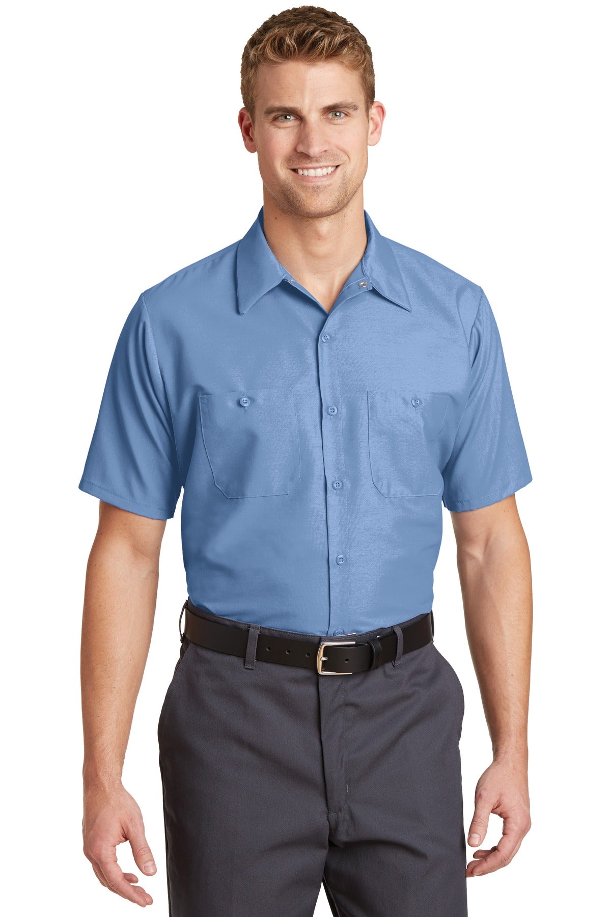 Red Kap Short Sleeve Industrial Work Shirt SP24 Petrol Blue